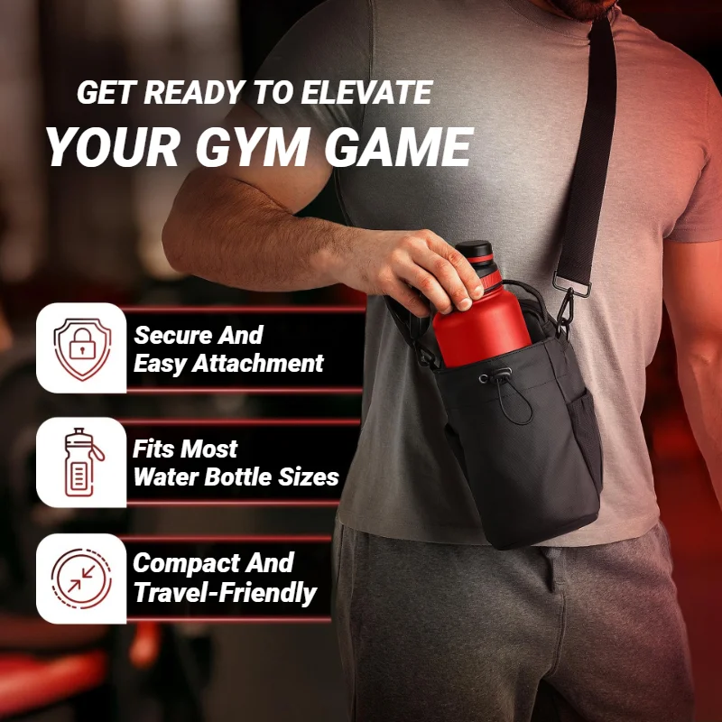 Super Strong Magnetic Gym Bag For Phone Water Bottle Portable Fitness Storage Sports Accessories Large Capacity Carrier