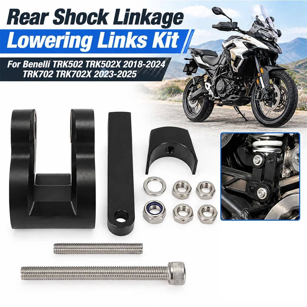 Motorrad-Sitzabfall-Heckstoßdämpfer-Verbindungsstücke, Tieferlegungs-Kit für Benelli TRK502 TRK502X 2018-2024 TRK702 TRK702X 2023-2025