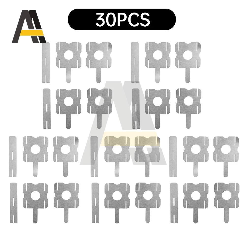 30pcs 18650 Lithium Battery Nickel Sheet Polygonal Battery Nickel Sheet For Spot Welding Machine Batteries Connection Sheets