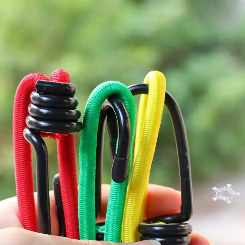 Camping Tent Elastic Rope Buckle Fixed Binding Belt Elastic Rope Hook Camping Canopy Accessories Pull Rope