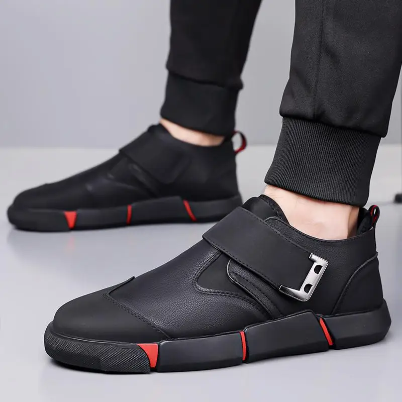 

Soft Leather Men's Driving Loafers Summer Casual Slip-On Business Flat Bottom Fashionable round Toe Rubber Outsole Shoes