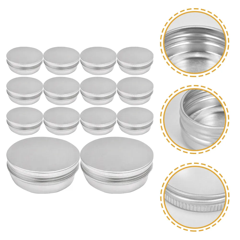 

Набор из 24 премиальных алюминиевых контейнеров для хранения: компактные герметичные емкости для путешествий, дома, туалетных принадлежностей, украшений, косметики