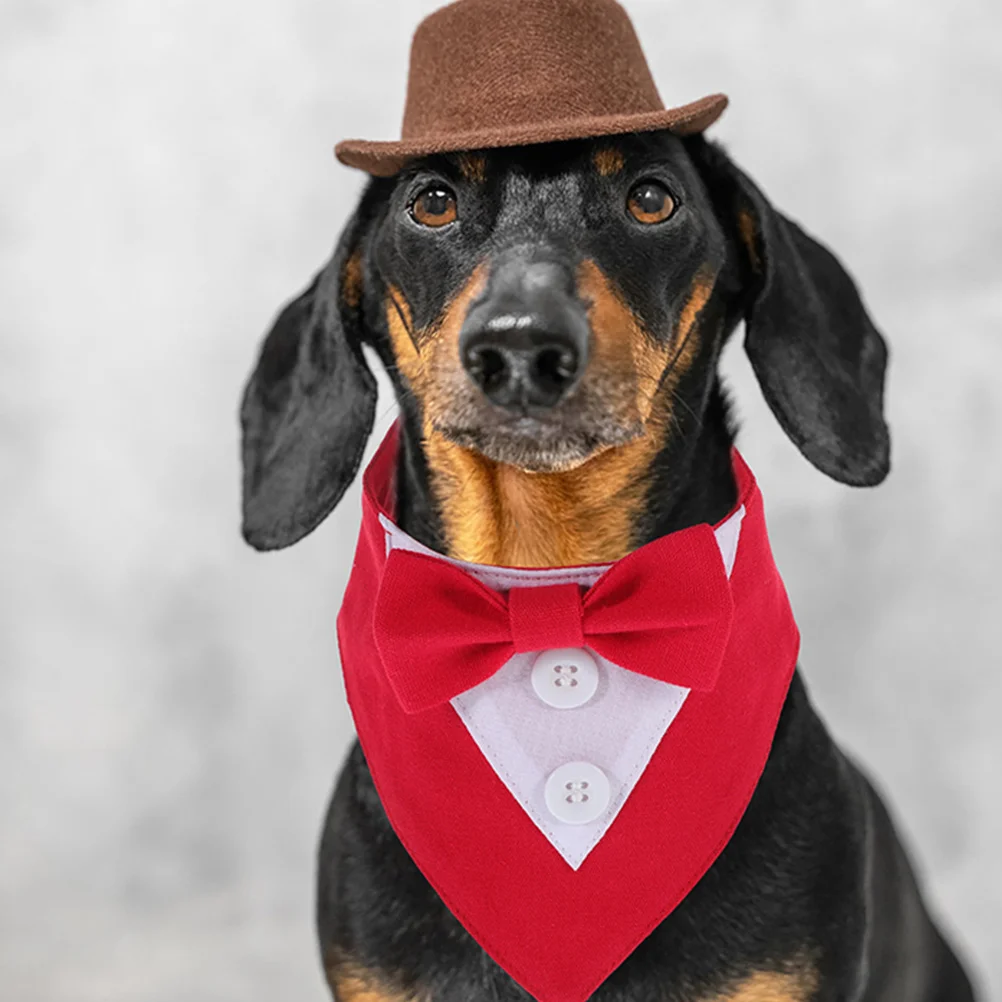 

Cute Dog Wedding Bandanas Pet Scarf Accessories For Small Birthday Costume Cat Holiday Collar Puppies Bowknot Design Fashionable