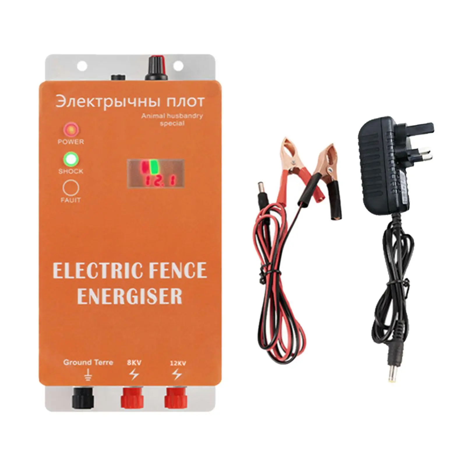 

Electric Fence Energizer 5km Livestock Fence Charger for Garden Poultry Farm