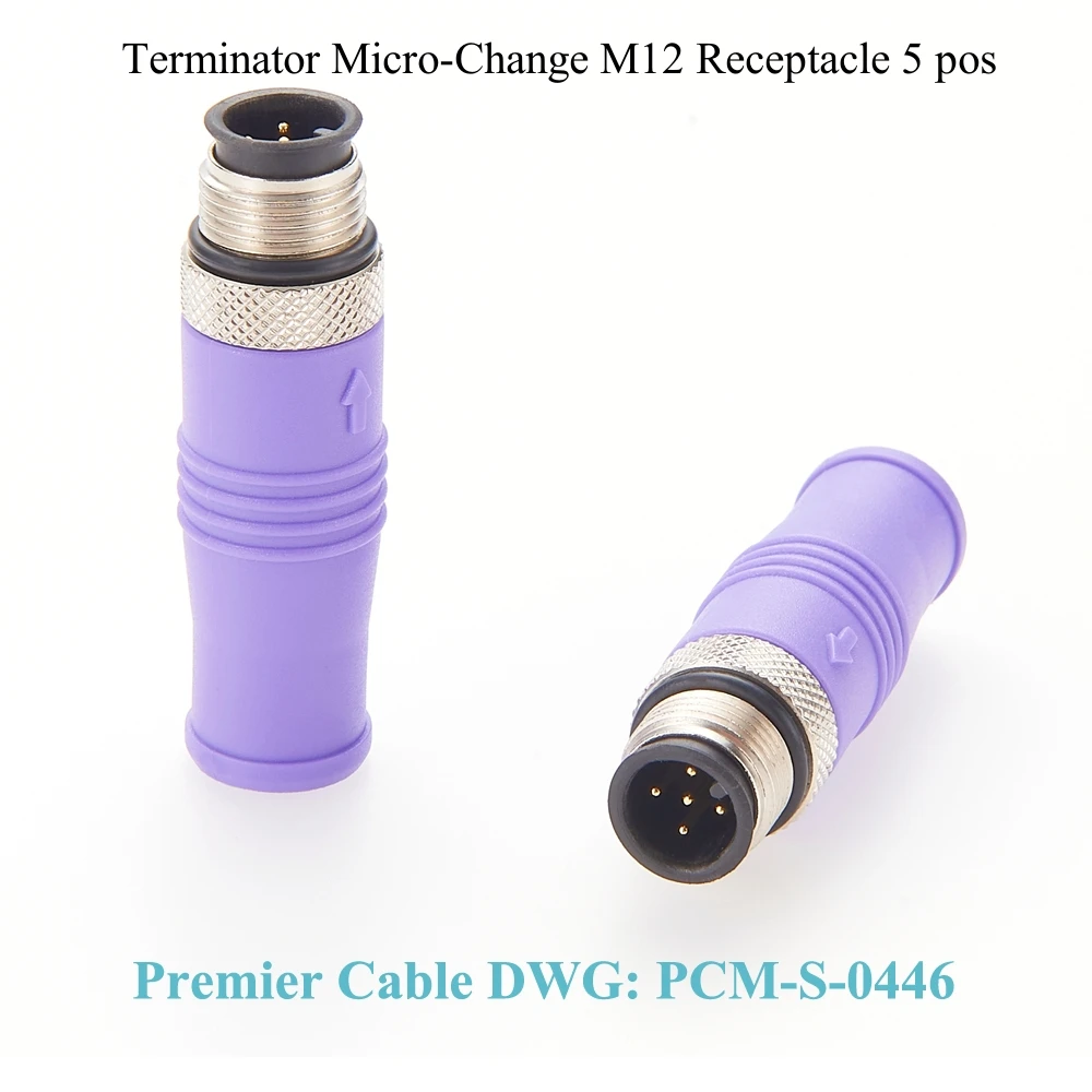 

PLC Devicenet CANOpen NMEA2000 CAN Bus Terminator Resistor Micro Change M12 A-Code Male 120Ohm Compatible SAC-5P-M12MS CAN TR