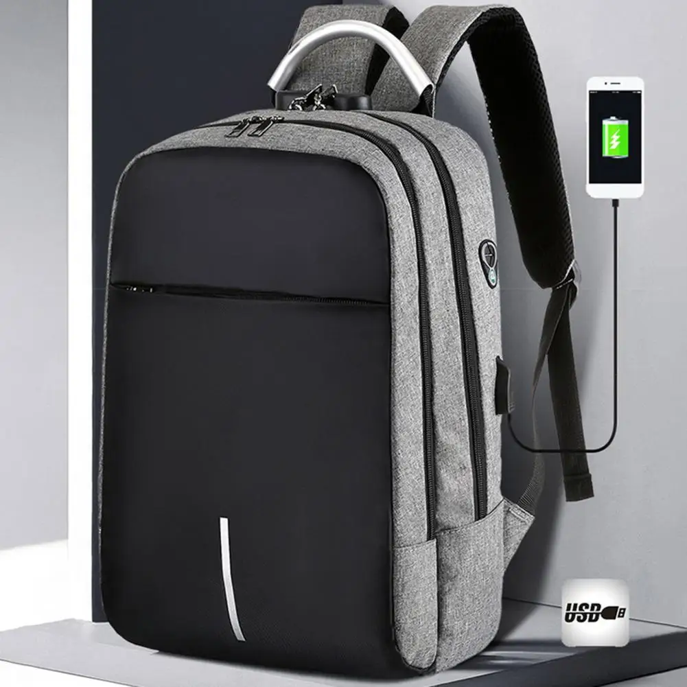 Computer Backpack Zipper Male Female Travel Laptop Backpack Waterproof Multi-pockets Laptop Backpack Traveling Supplies