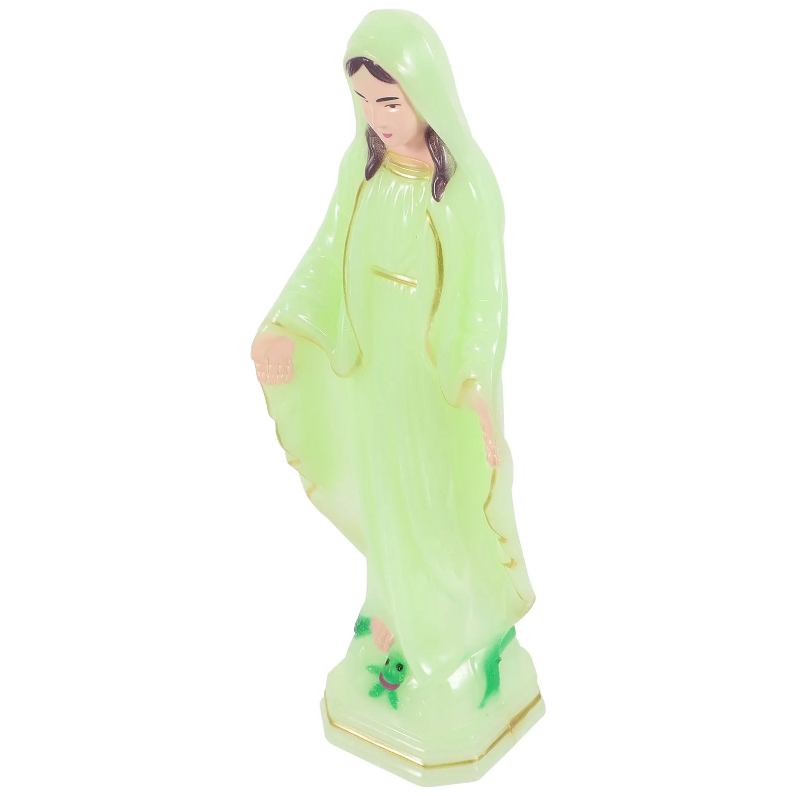 

Virgin Statue Mini Plastic Craft Figurine Blessed Mother Sculpture Desktop Adornment Catholicism Decor Church Garden