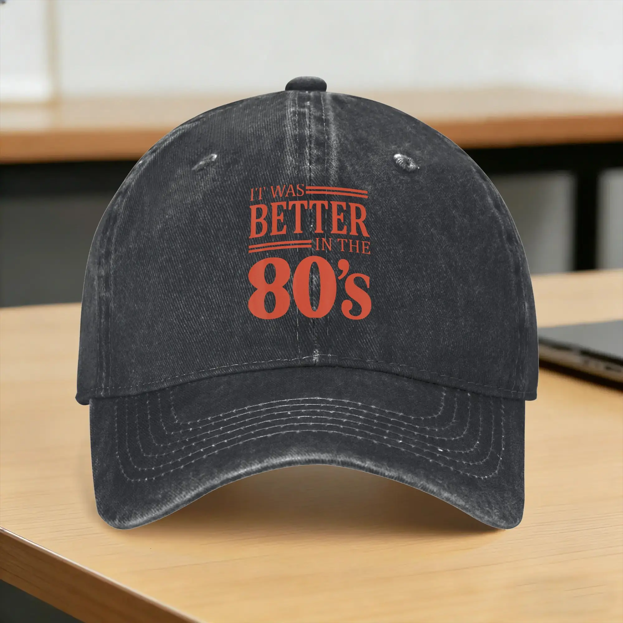 It was Better in the 80s Retro Nostalgia 80s Baseball Cap Sun  Outdoor Gym Hot Sale Washed Trucker Hat Unisex Snapback Cap