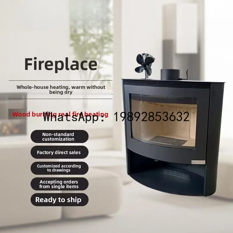 X-13 Burning Wood Fireplace Villa Heating Stove Embedded Household Wood-Burning Heater Villa Homestay
