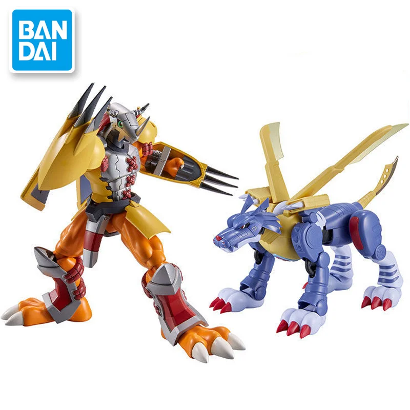 Genuine Bandai Figure Rise Frs Digimon Adventure War Greymon Metal Garurumon Plastic Assembling Models Action Figure Toys Gifts