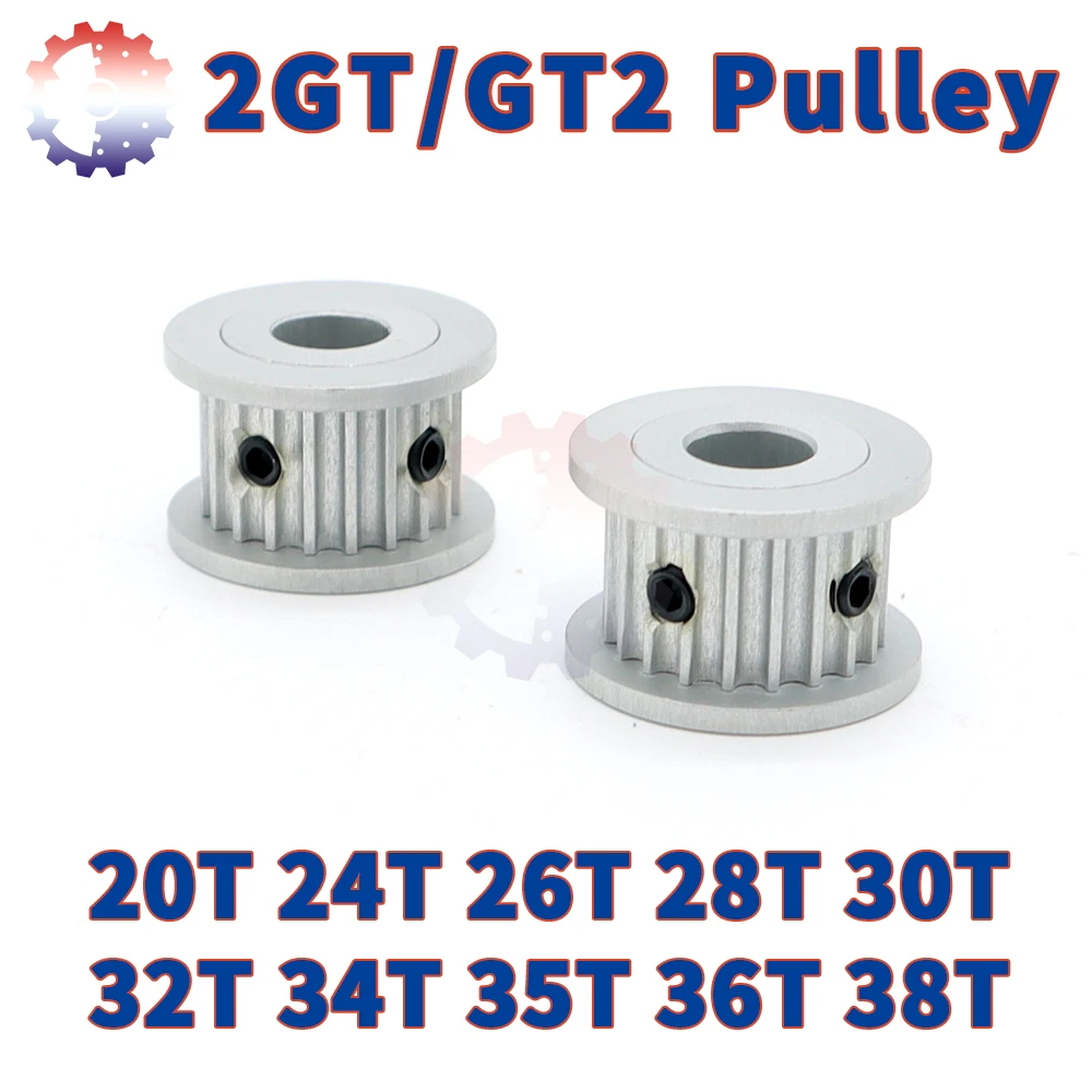 2GT Pulley GT2 20T 24T 26T 28T 30T 32T 34T 35T 36T 38T GT2 Pulley 6mm 10mm 20teeth 24teeth 30teeth 32teeth 36teeth 38teeth 2GT