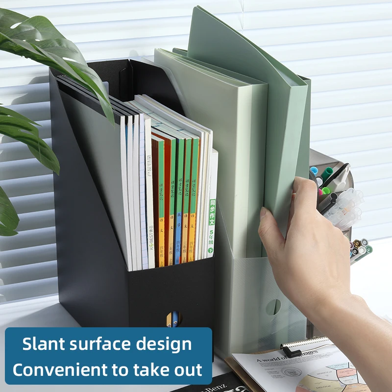 Cartella verticale A4 per archiviazione di file da ufficio pieghevole semplice con scatola per inserti di grande capacità 9 scelte di colore