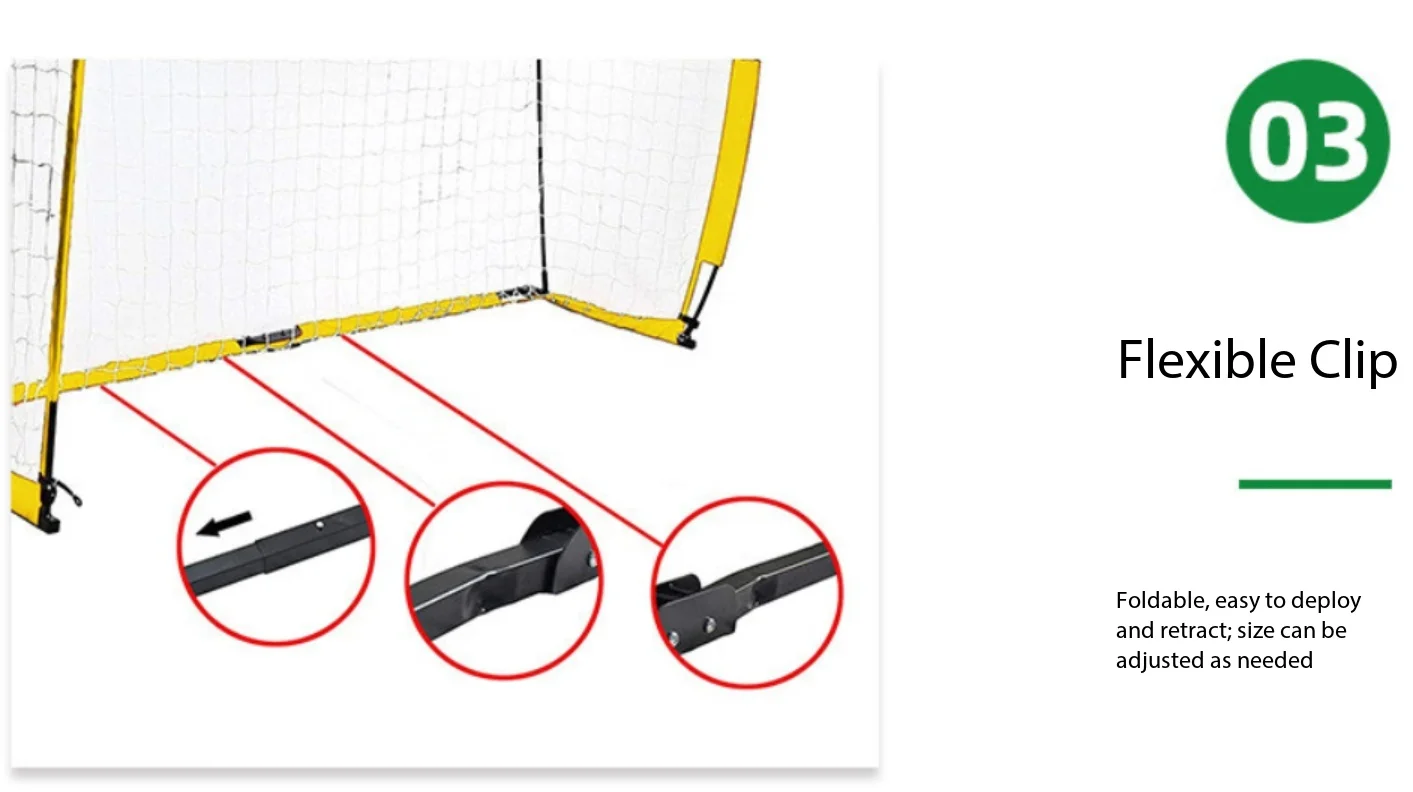 But de football pliable portable 5x2 m, cadre tubulaire carré robuste, filet de football, équipement de jeu pour la maison et le jardin