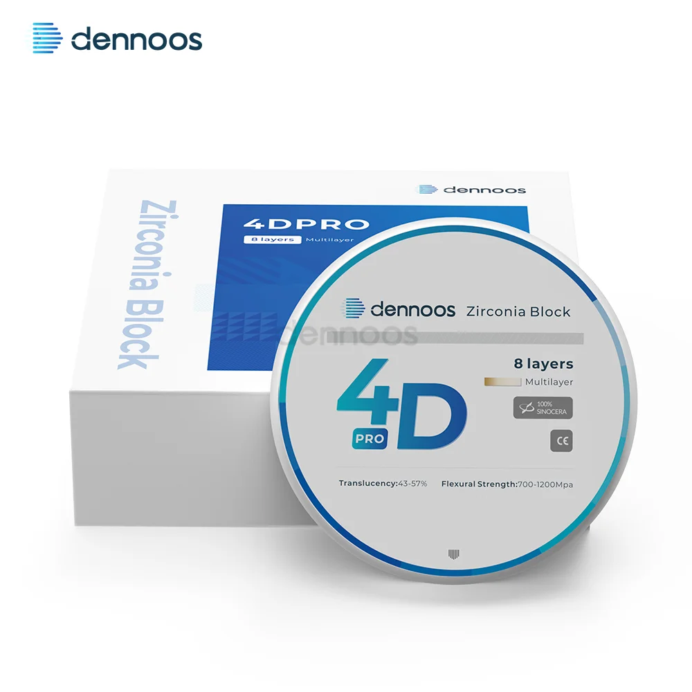 4D Pro Dental Multilayer Zirkonoxid-Block-Scheibe CAD/CAM Dental Labor Super Transluzent 98mm Bester Natürlicher Farbverlauf – Detail 13