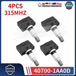 40700-1AA0D Car TPMS TIRE AIR PRESSURE SENSOR For 2012 Nissan Armada Murano Rogue Versa Tyre Monitor Pressure Sensor 315MHZ 4PCS