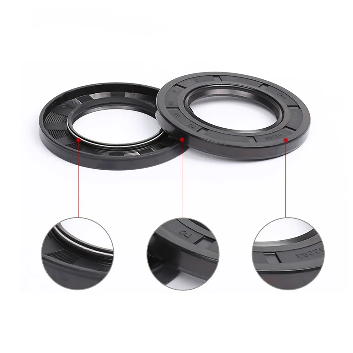 

1Pcs Black ID 45mm/46mm TC/FB/TG4 Skeleton Oil Seal Rings NBR Double Lip Seal Gasket For Rotation Shaft