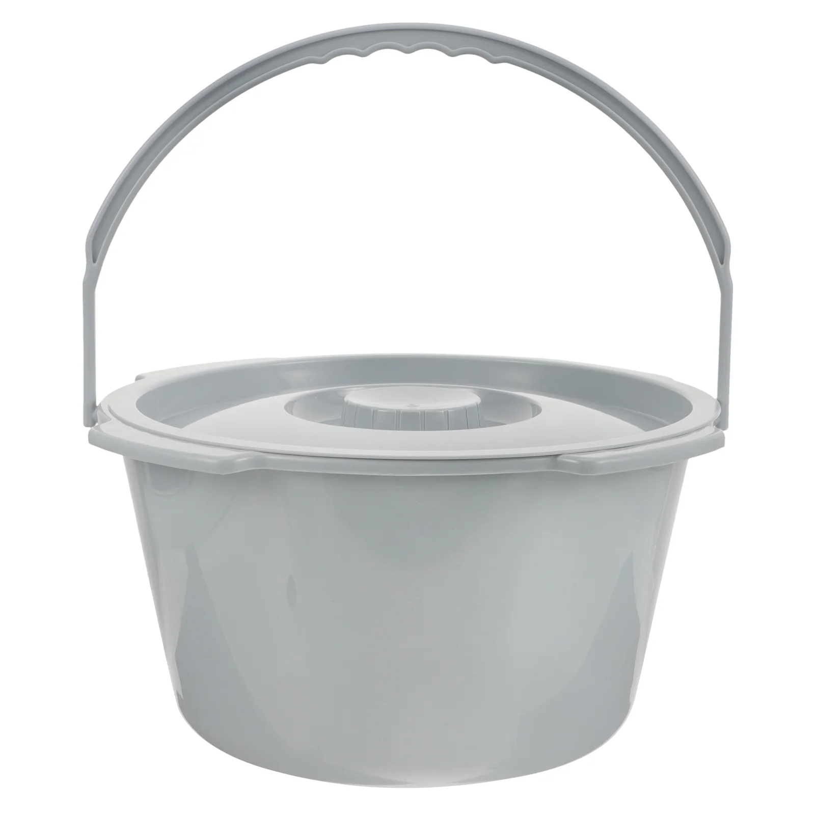  Potty Urine Bucket Portable Commode Chair Travel Toilet for Adults Grey Plastic