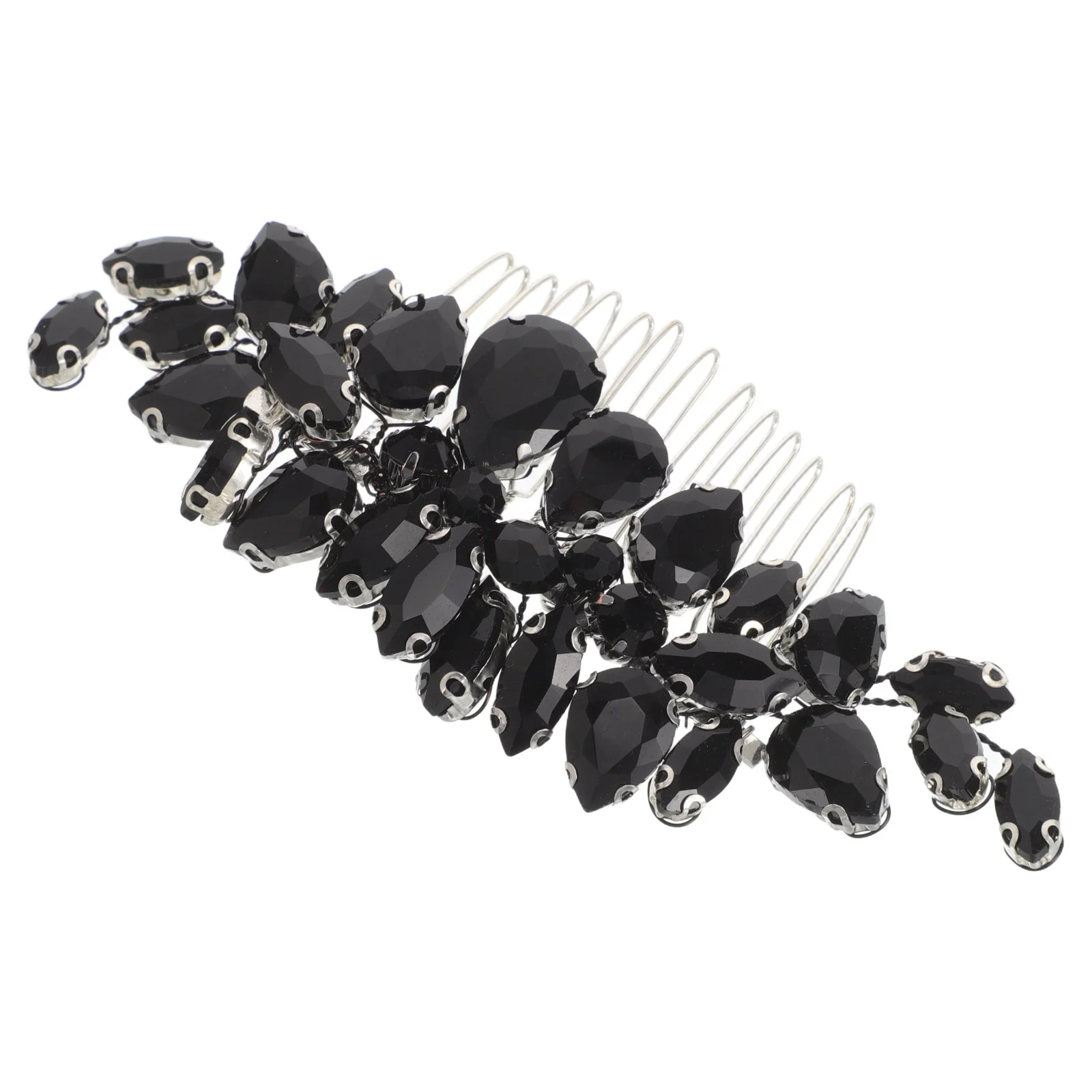 

Crystal Comb for Bride Black Crystal Bridal Combs Wedding Headpiece Decoration Elegant Material Unique Design Secure for Styling