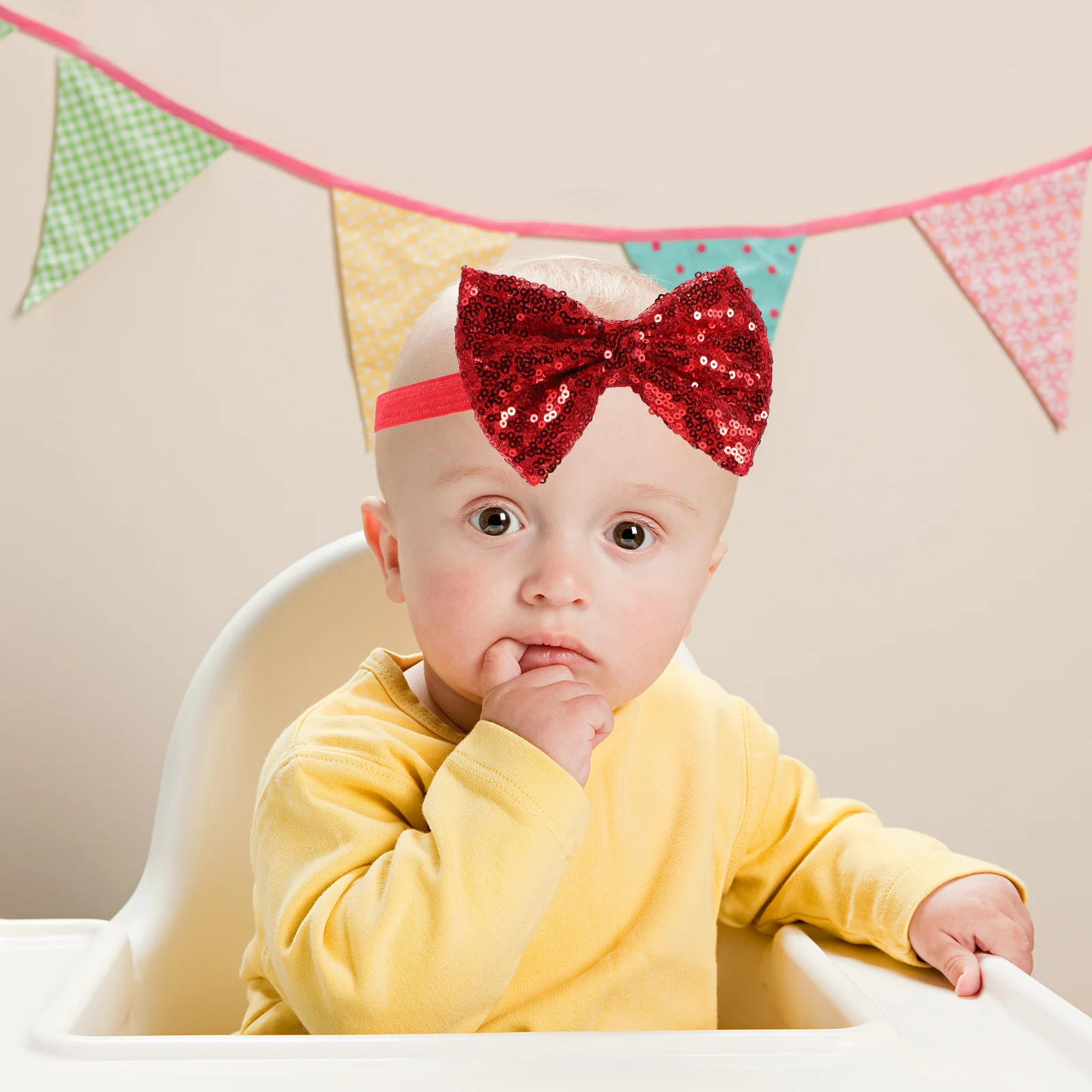 2 قطعة عصابات رأس عيد الميلاد عقال أحمر أخضر Bowknot لينة إكسسوارات الشعر مهرجان هدية حفلة #1