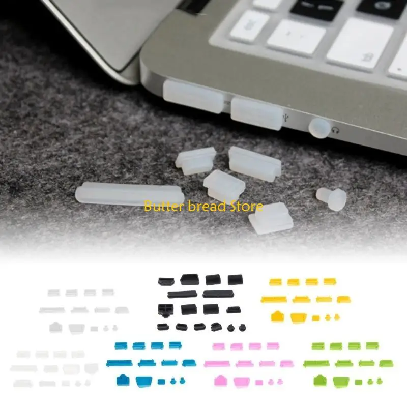 Plugs antidust W89C 13pcs Porta dati silicone morbido Porta USB Set laptop DUS