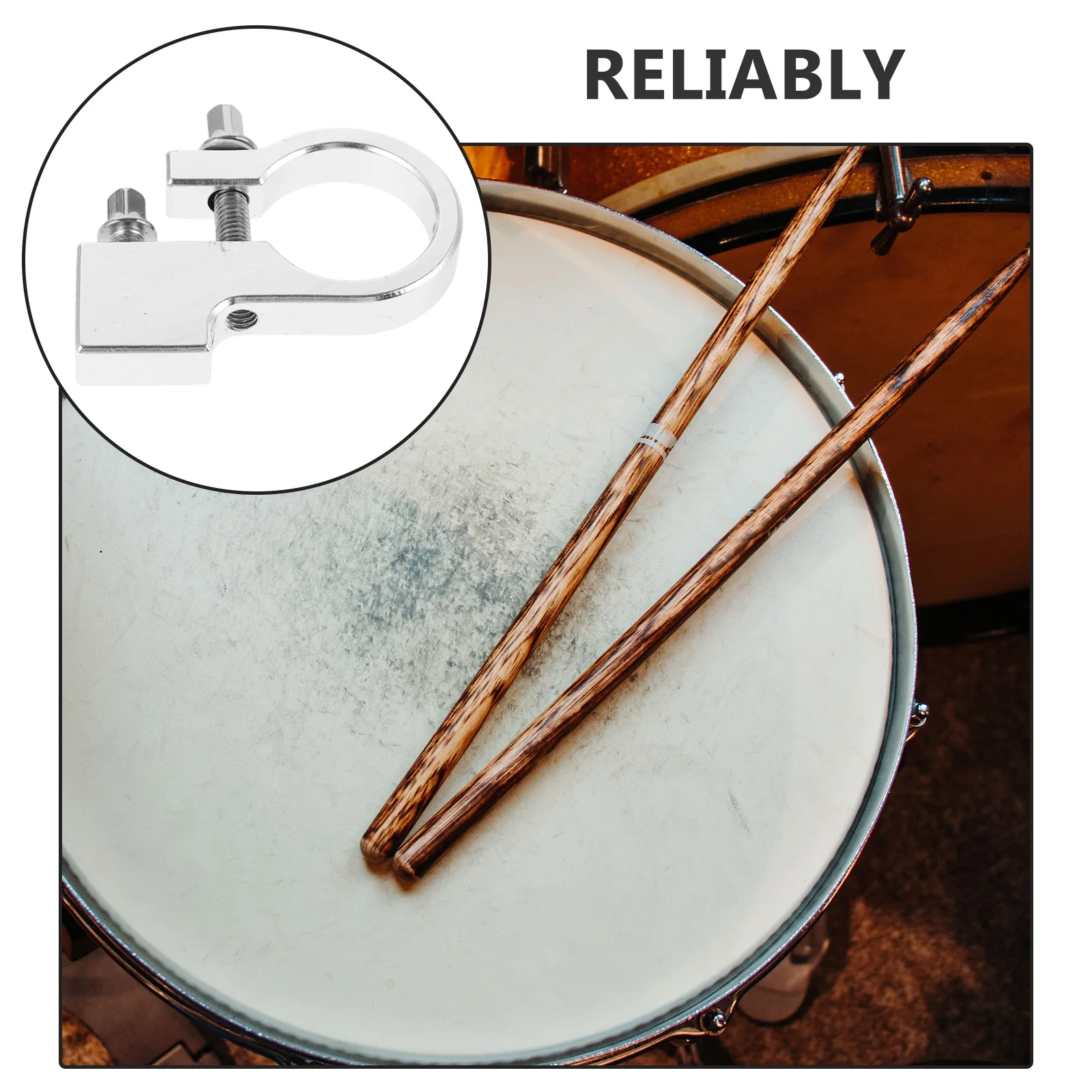 

Drum Clamp Drumstick Clip Holder Leg Bracket Mount Kit Accessories Silver Zinc Alloy