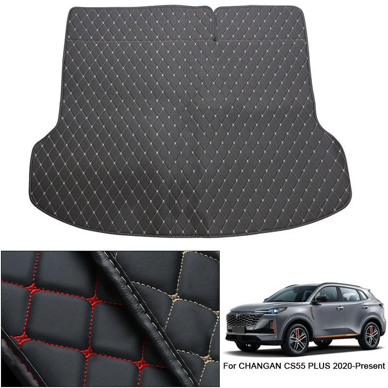 

1pc Leather Car Custom Trunk Mat Waterproof Anti-Dirty Protector Tray Cargo Liner Pad AccessoriesFor CHANGAN CS55 PLUS 2020-2025