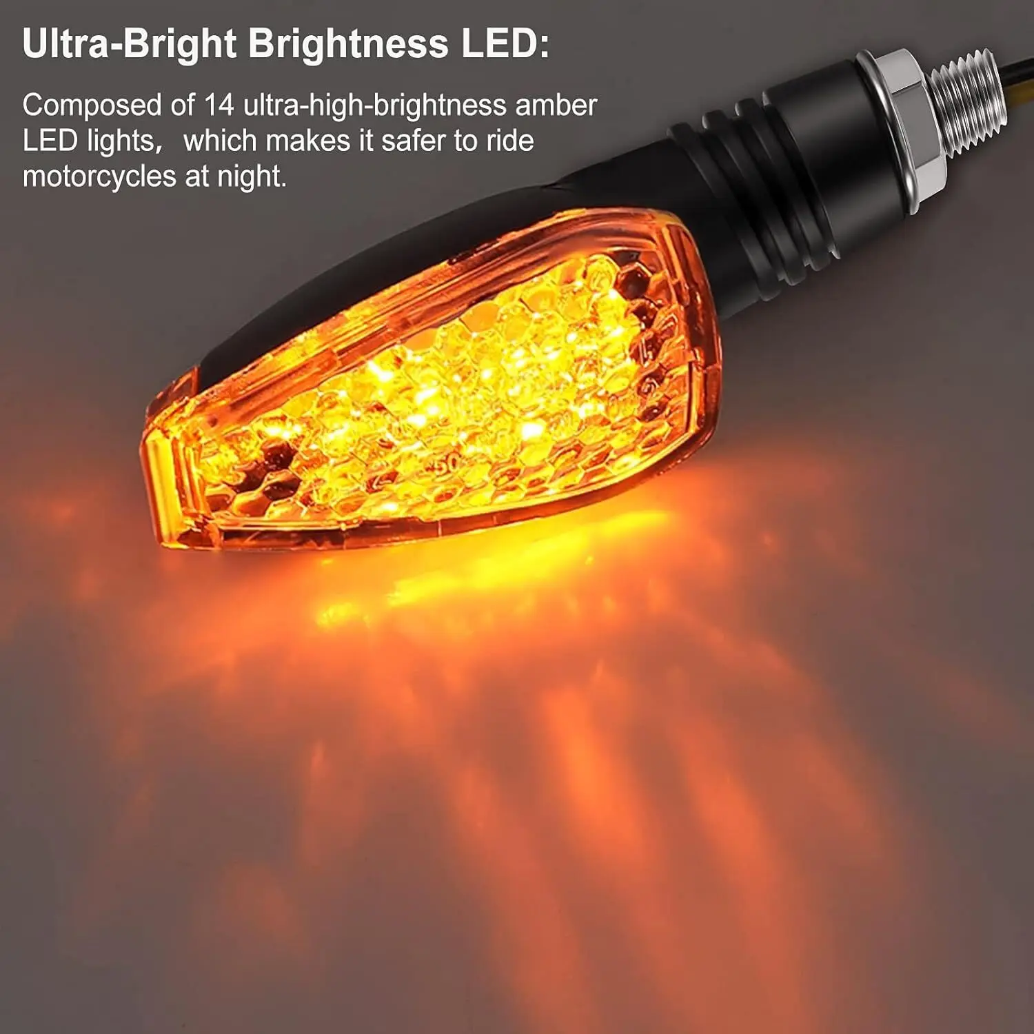 4 pz 12 V Indicatori di direzione in plastica LED Doppi per moto Dirt Bike Luce Lampeggiante MP-SL003