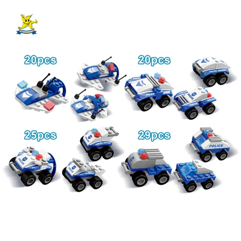 Starjoy Police & Fire Series 3-in-1 Transformable Building Blocks - ชุดปริศนา DIY เพื่อการศึกษา เหมาะสําหรับการเล่นสร้างสรรค์สําหรับเด็ก