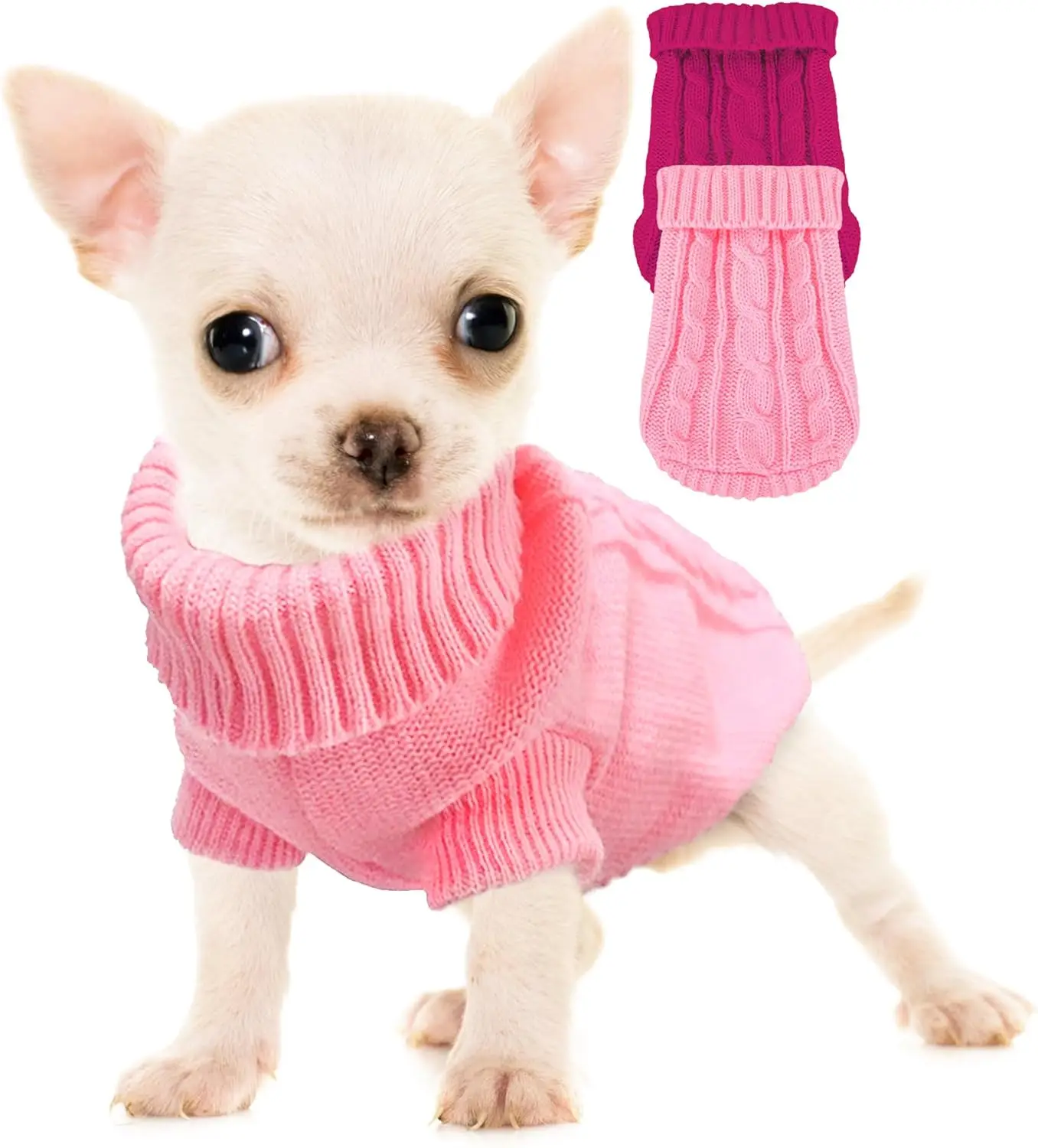 XXXS XXS XS Teacup Chihuahua Dog Sweater Warm Knitted Clothes Apparel Puppy Cat Coat