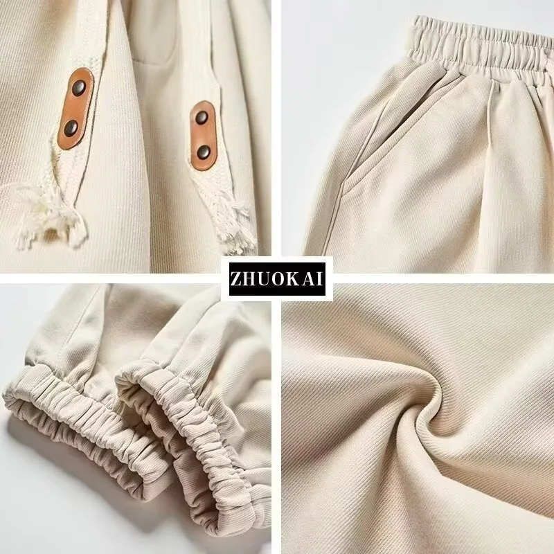 

Spring New Trendy Ins Pants Men's Sports Drawstring Loose Casual Haren Leg Tight workwear Long Pants