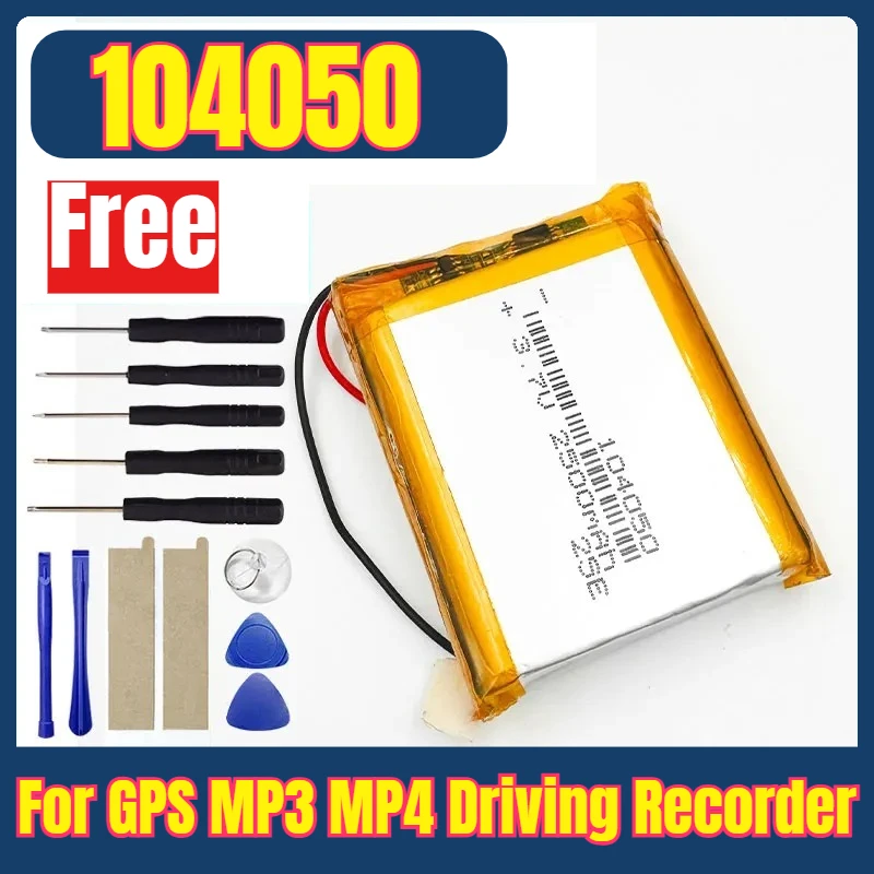 

Rechargeable 3.7V Brand-New Battery 104050 Lithium Polymer Battery Li-Po Li Ion Lipo Cells for GPS MP3 MP4 Driving Recorder