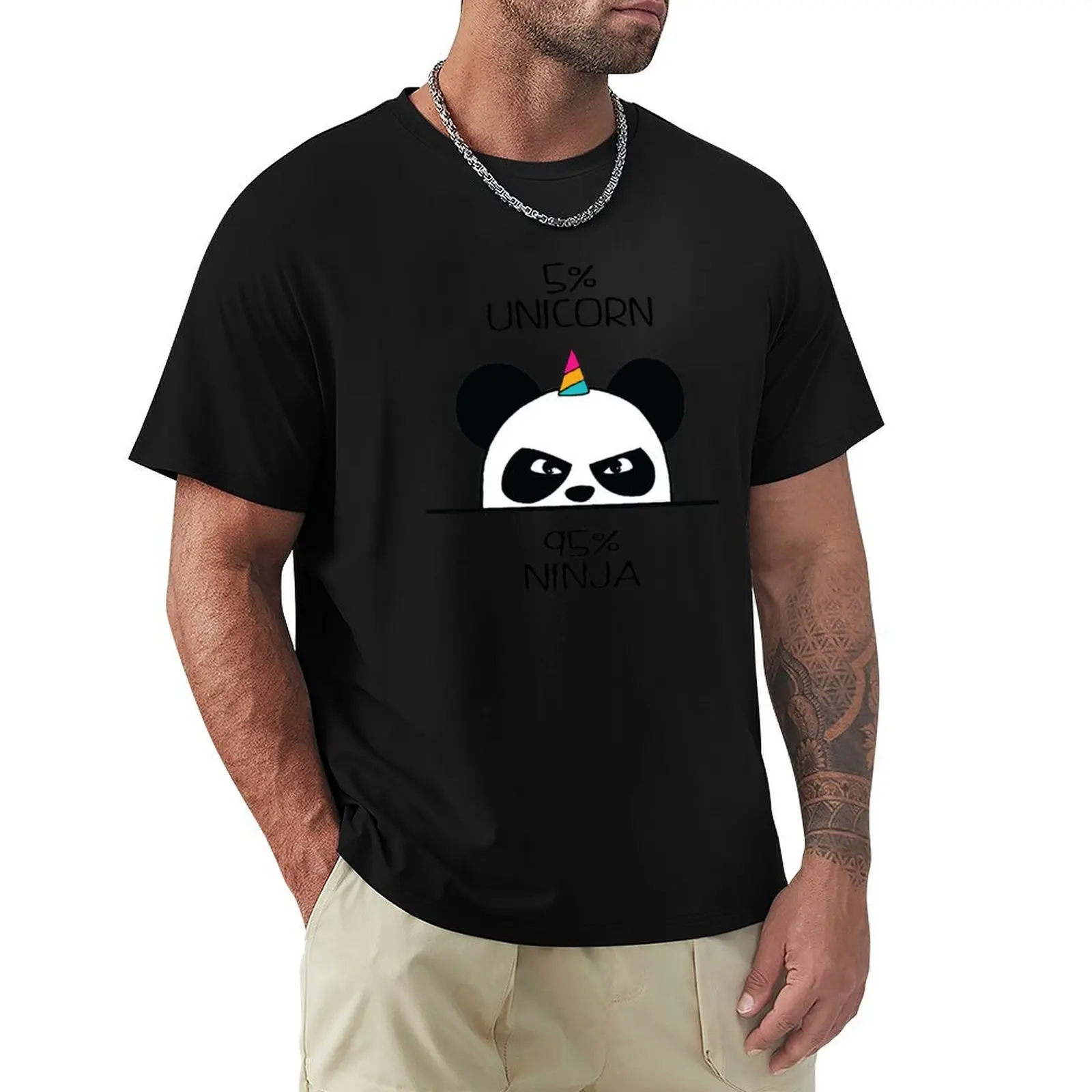 

Unicorn Ninja Panda T-Shirt blanks sweat designer t shirt men