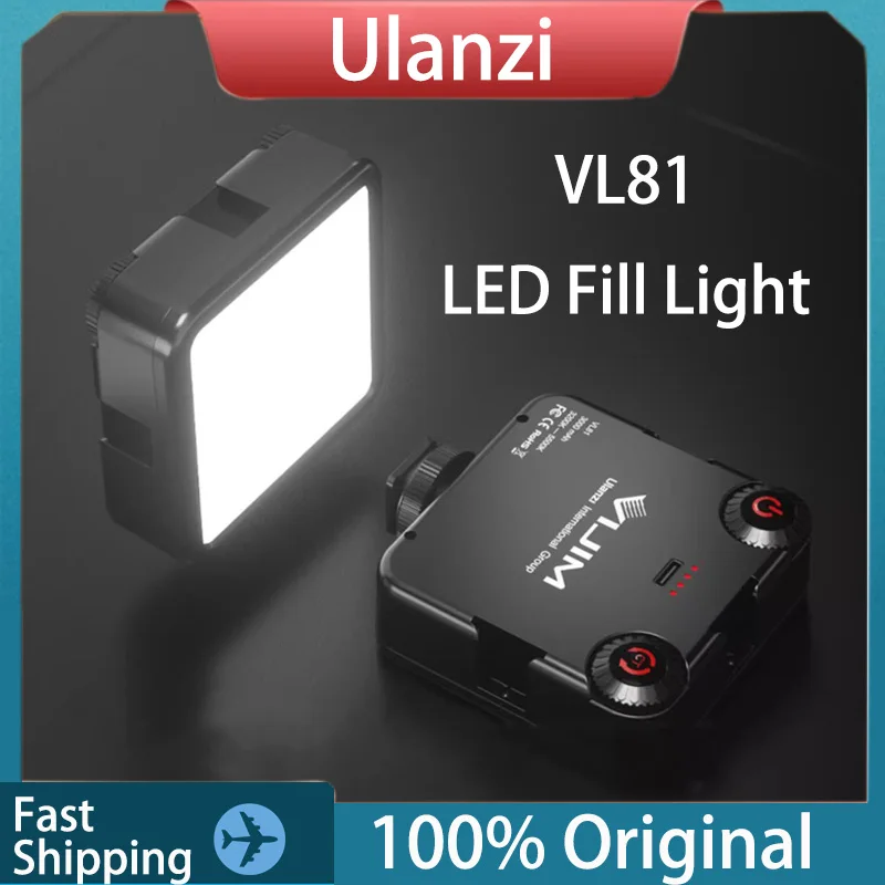 

Ulanzi VL81 заполняющий светильник портативный мини-светодиодный карманный светильник ручной 3200-5600k мягкий свет для живой камеры Tiktok для внешней съемки