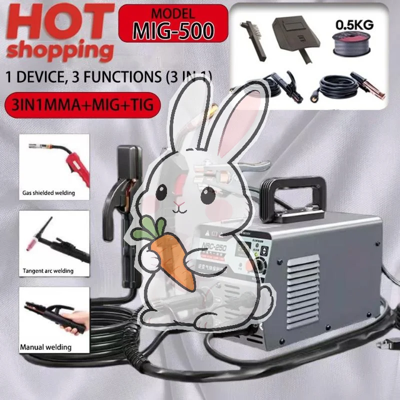 Cost-effective 3 IN 1 Welding Machine Inverter Arc Gasless MIG250/400/500 Portable Welder for Small Business