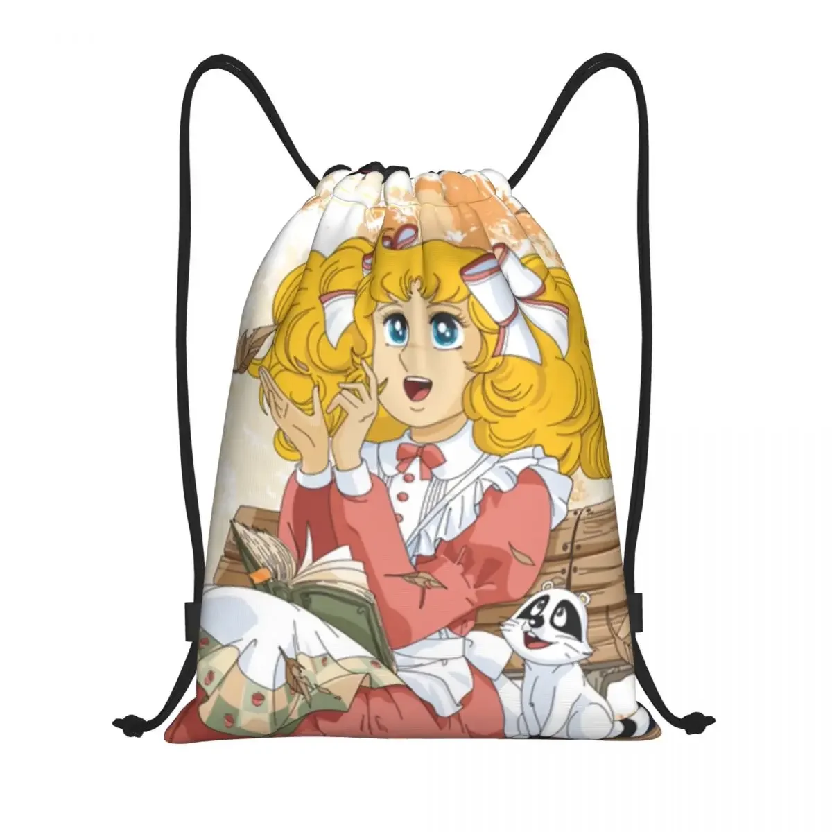 Candy Candy Anime Kurin Bag Drawstring Backpack Sports Gym Sackpack Anni 80 Cult Color Art String Bag for Yoga