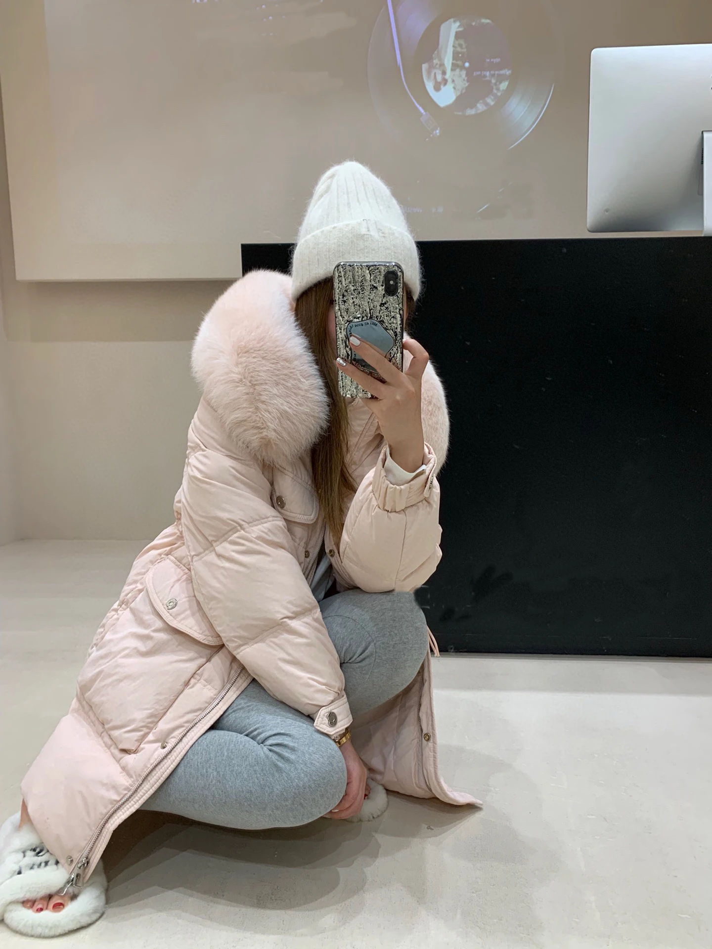 

Women's mid-length fashionable high-quality down jacketNO.12