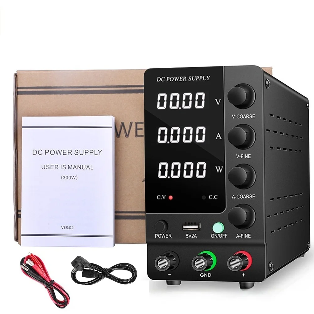300W Regulated Switching Power Supply SPS-C3206 32V 6A with 0.01V 0.001A Readings and Intelligent Thermal Management