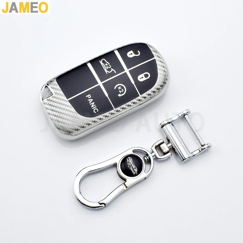 

For Jeep Cherokee Compass Commander Renegade Chrysler 300C for Dodge Challenger Journey Charger TPU Key Fob Case Holder Cover