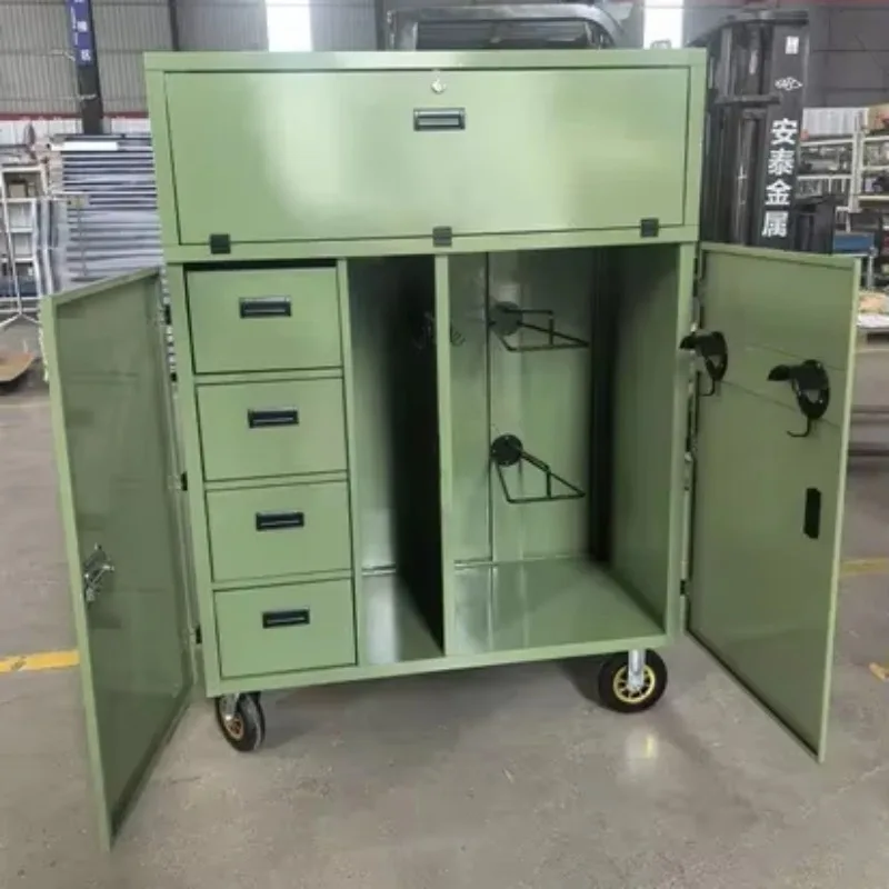 

Седельный шкаф Уличная металлическая тележка для инструментов на колесах, седельный ящик для лошади