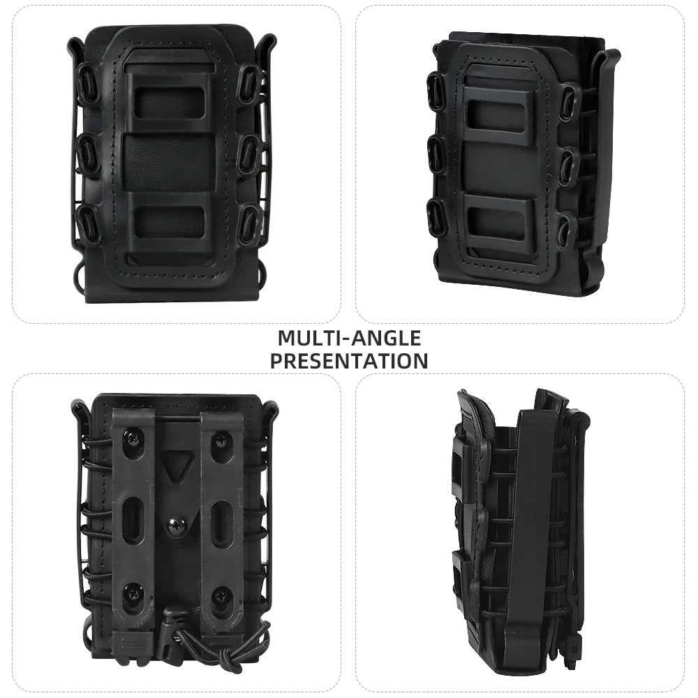 Custodia per caricatore tattica 5.56 Scorpion Soft Shell, fondina da cintura da 9 mm, accessori MOLLE, custodia per fucile 7.62, fondina per pistola Glock 17