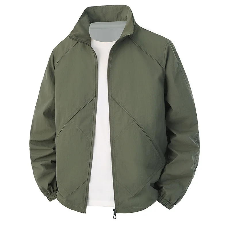 

Men's Thin Stand-Up Collar Work Jacket Casual Loose Fit Versatile Outfit for Spring And Autumn American Style