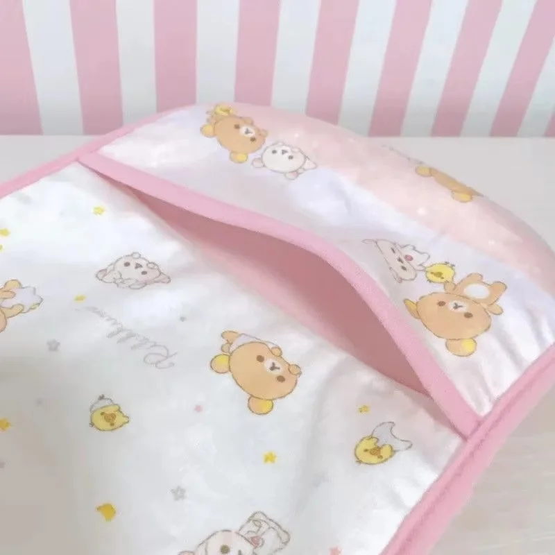 New Rilakkuma Plush Bear Large Capacity Wall Hanging Storage Bag, Dorm Door Back Organizer Pouch For Sundries & Accessories - view 4