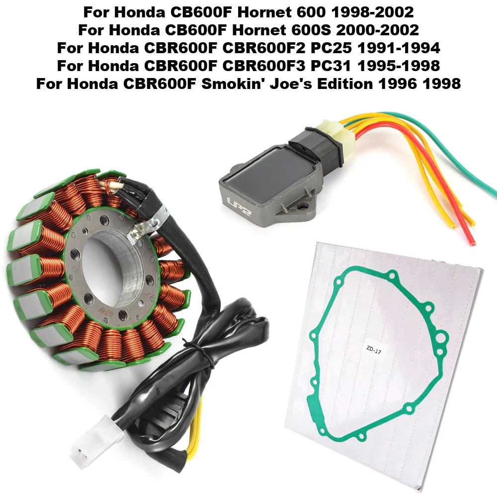 

Motorcycle Magneto Stator Rectifier Gasket Set For Honda CB600F Hornet 600 1998-2002 CBR600F CBR600F2 PC25 1991-1994