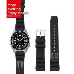 20mm 22mm Silicone Strap for Rolex Diver Diver Seiko Canned Casio MDV-106 Male Sport Waterproof Watchband Rubber Wristband