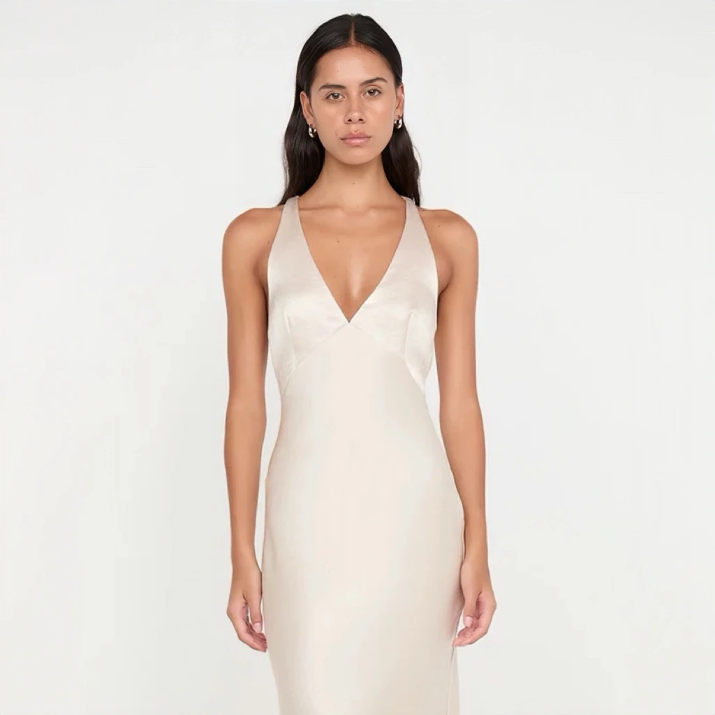 Slim Evening Dress Mermaid V-neck Sleeveless Suspender Fit Ruched Bodycon Long Prom Formal Cocktail Party Gowns for Women