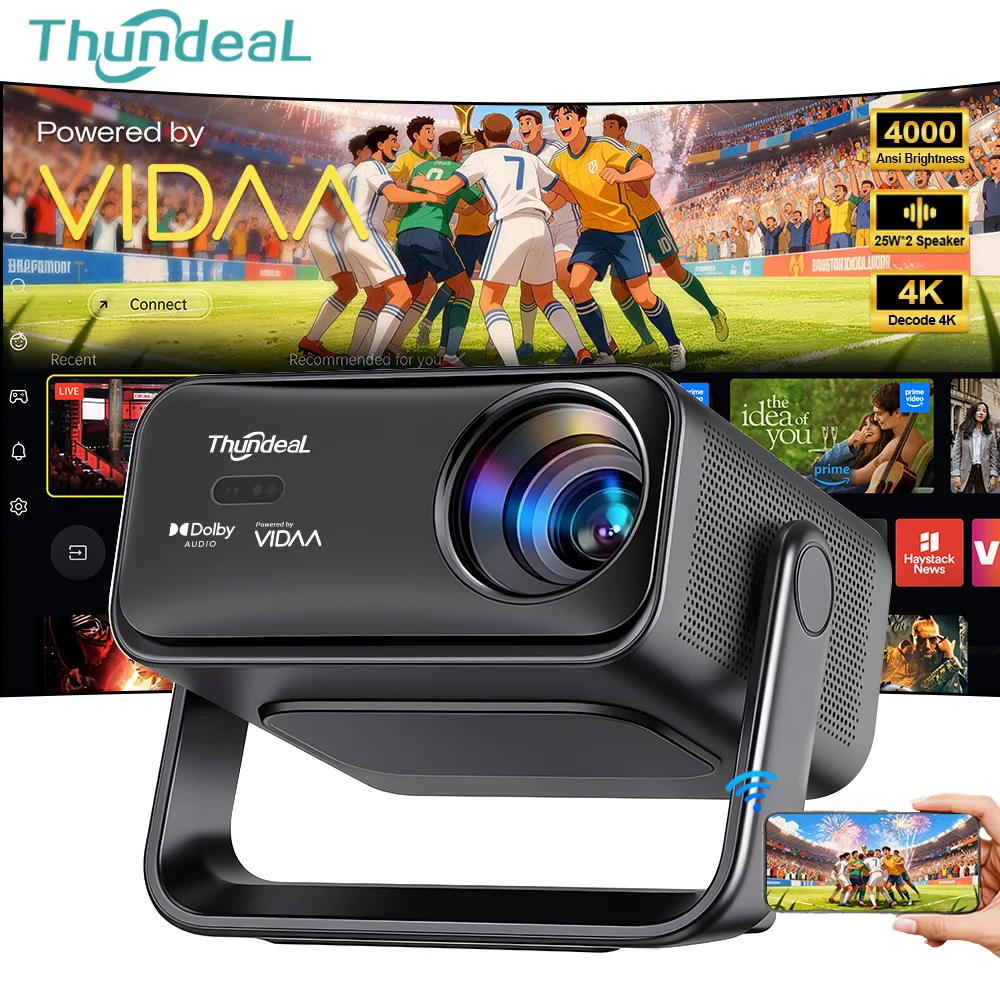 Home Cinema Gaming - ThundeaL VIDAA TD99W 4K Full HD