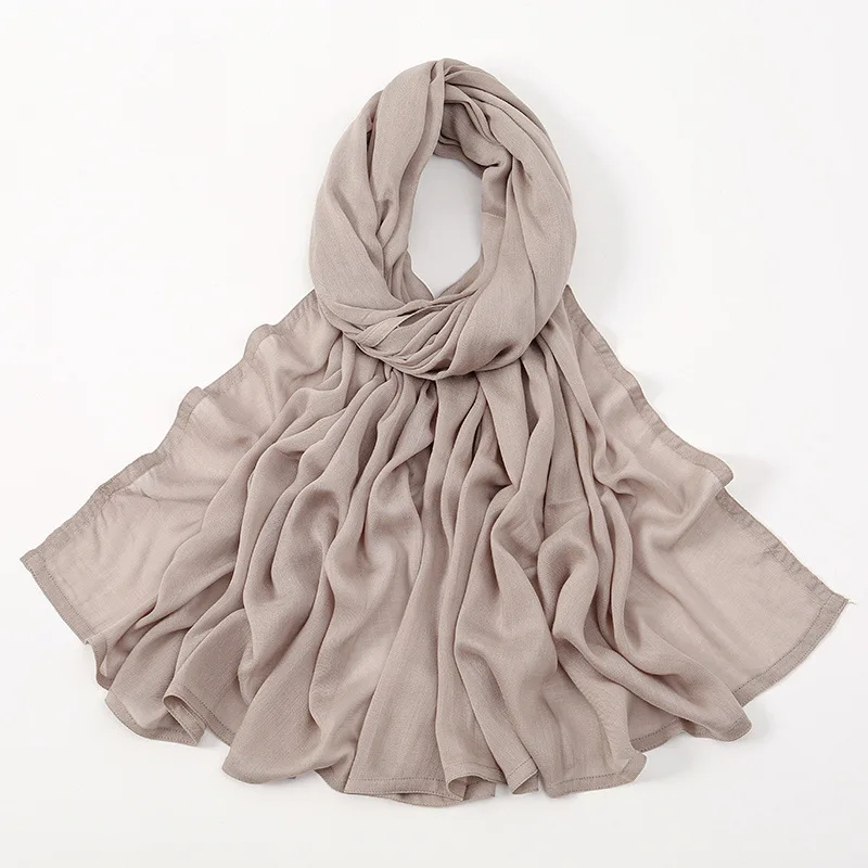 シンプルでエレガントなムスリム女性用ヘッドスカーフ、柔らかい綿混紡ヒジャブ、多用途で日常使いに最適、通気性のある生地、どんな服装にも合わせやすい