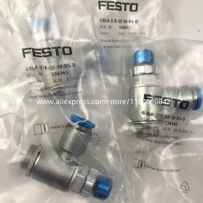 3PCS New original Festo valve GRLA-1/8-QS-6-RS-D 197581