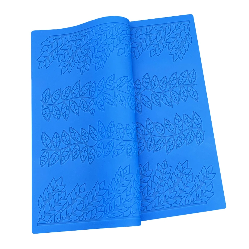 CT-012 Leaves Shapes Lace Soft 100% Platinum Silicone Cake Fondant Embossing Gum Paste Decorating Mold Tool