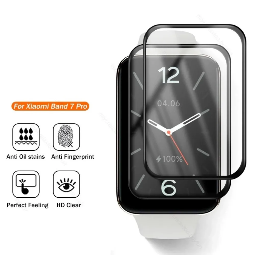 PMMA 화면 보호기 Xiaomi miband 7 pro nti-scratch 필름 화면 보호 스마트 시계 액세서리 용 전체 커버